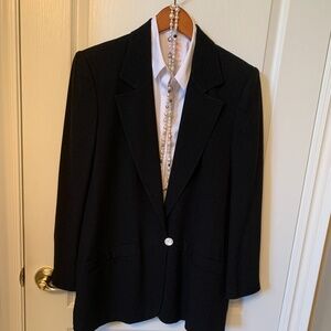 PORTS SINGLE BREASTED  BLACK JACKET  - SIZE 6